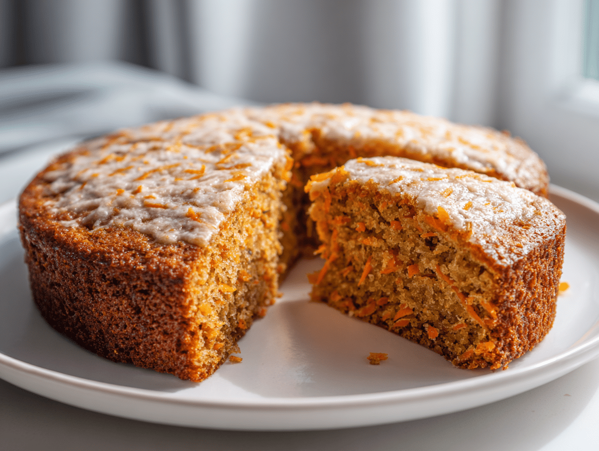 Naturally Sweet & Moist: Healthy Carrot Cake with Applesauce